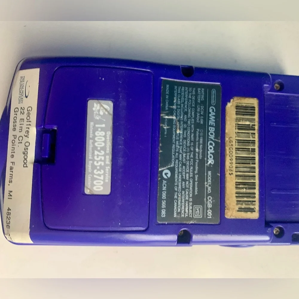 Nintendo Game Boy Color VTG CGB-001 Grape OEM